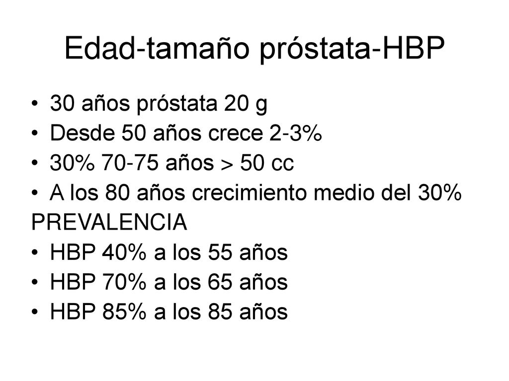 próstata de tamaño normal en cc vs